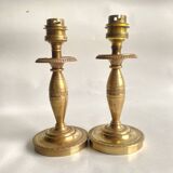 2 brass lamps