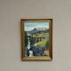 Oil on Canvas “Huts in the Mountains” by Weidofolk, Vintage & Framed