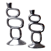 Paire de bougeoirs cercles par Matthew Hilton, Angleterre, 1980