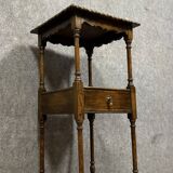 English Napoleon III period oak pedestal table circa 1880