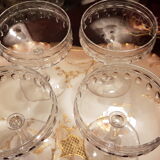 Set of 4 glasses cut Crystal