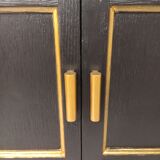 Small secretary with black and gold lid