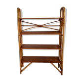 Bookcase rattan of the 1960s
