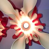 Pair of two-tone handkerchief lamps