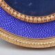 Miniature gilt metal and enamel photo frame
