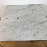 White marble and chrome coffee table, 60s design