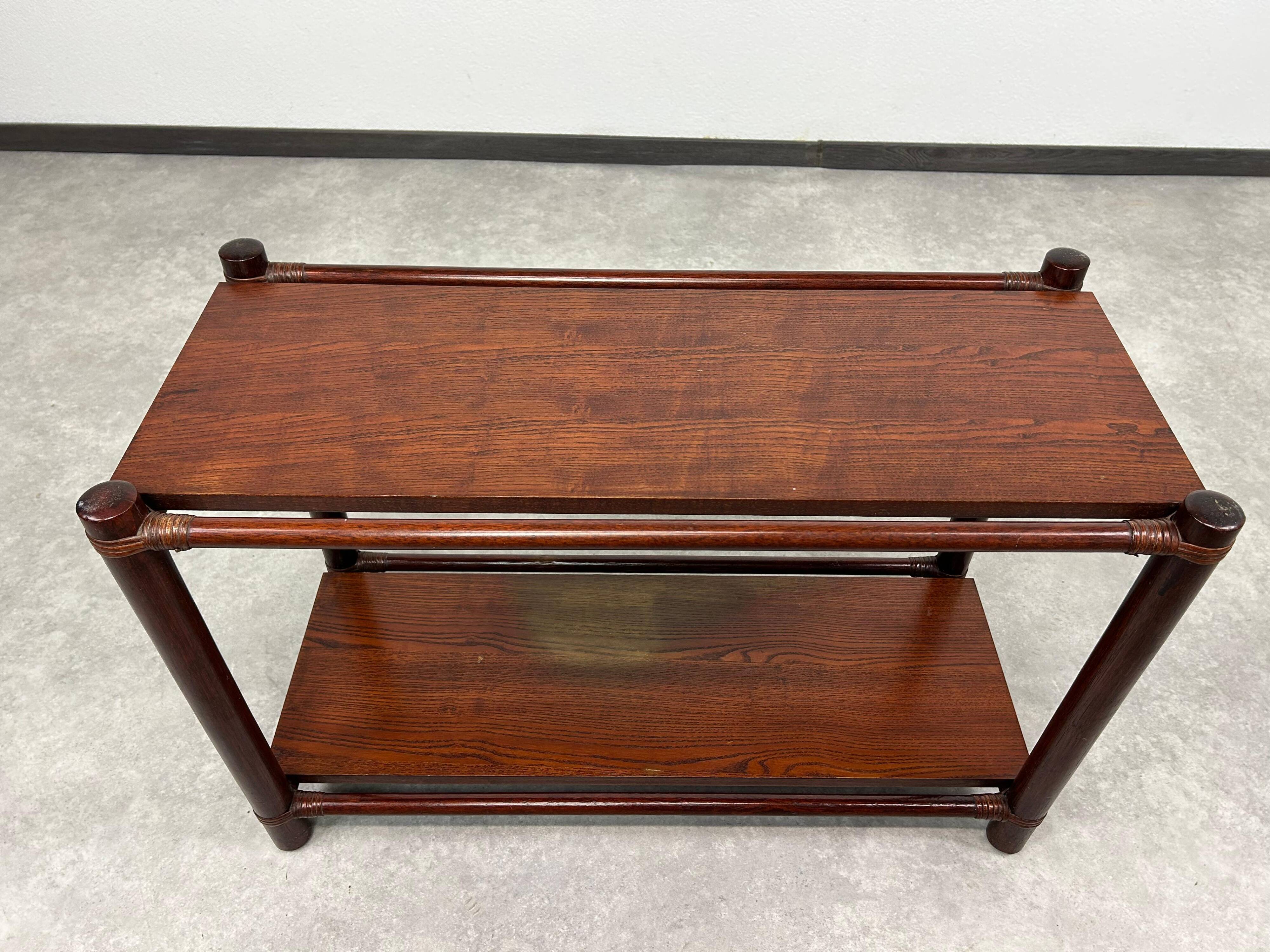 Mid-century modern bamboo side table by Gervasoni