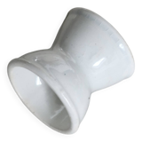 Coquetier diabolo ancien en faïence blanche