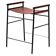 Contemporary Bar Stool Leather Cognac and Black Rubber Metal