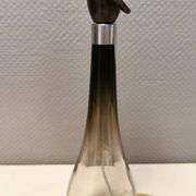 Lampe de table en verre de forme élégante. Par Bengt Orup 1957.