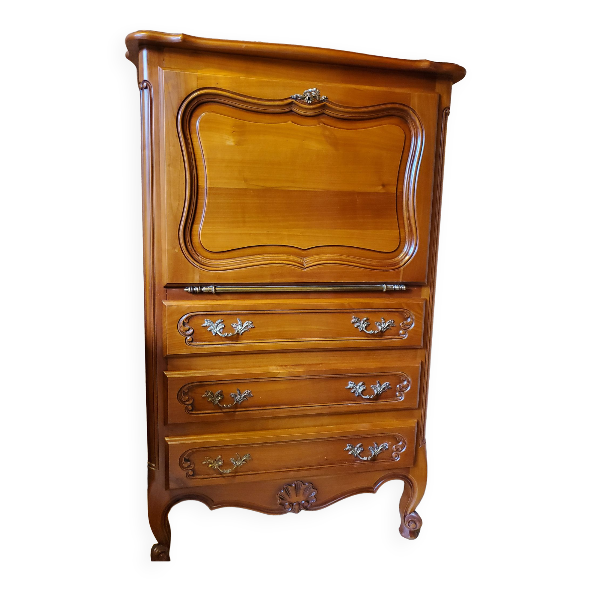 Vintage cherry wood secretary