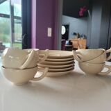 6 tasses et sous-tasses style art deco