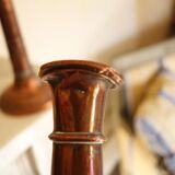 Paire de chandeliers en cuivre ancien