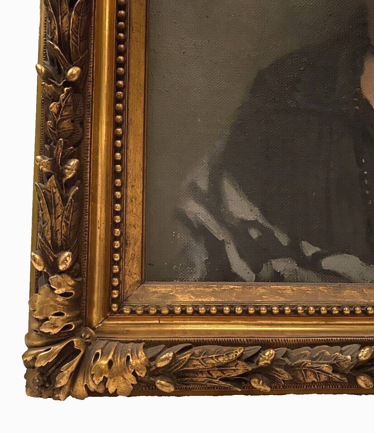 Oil on canvas "portrait of a woman" by dequene albert 20th century