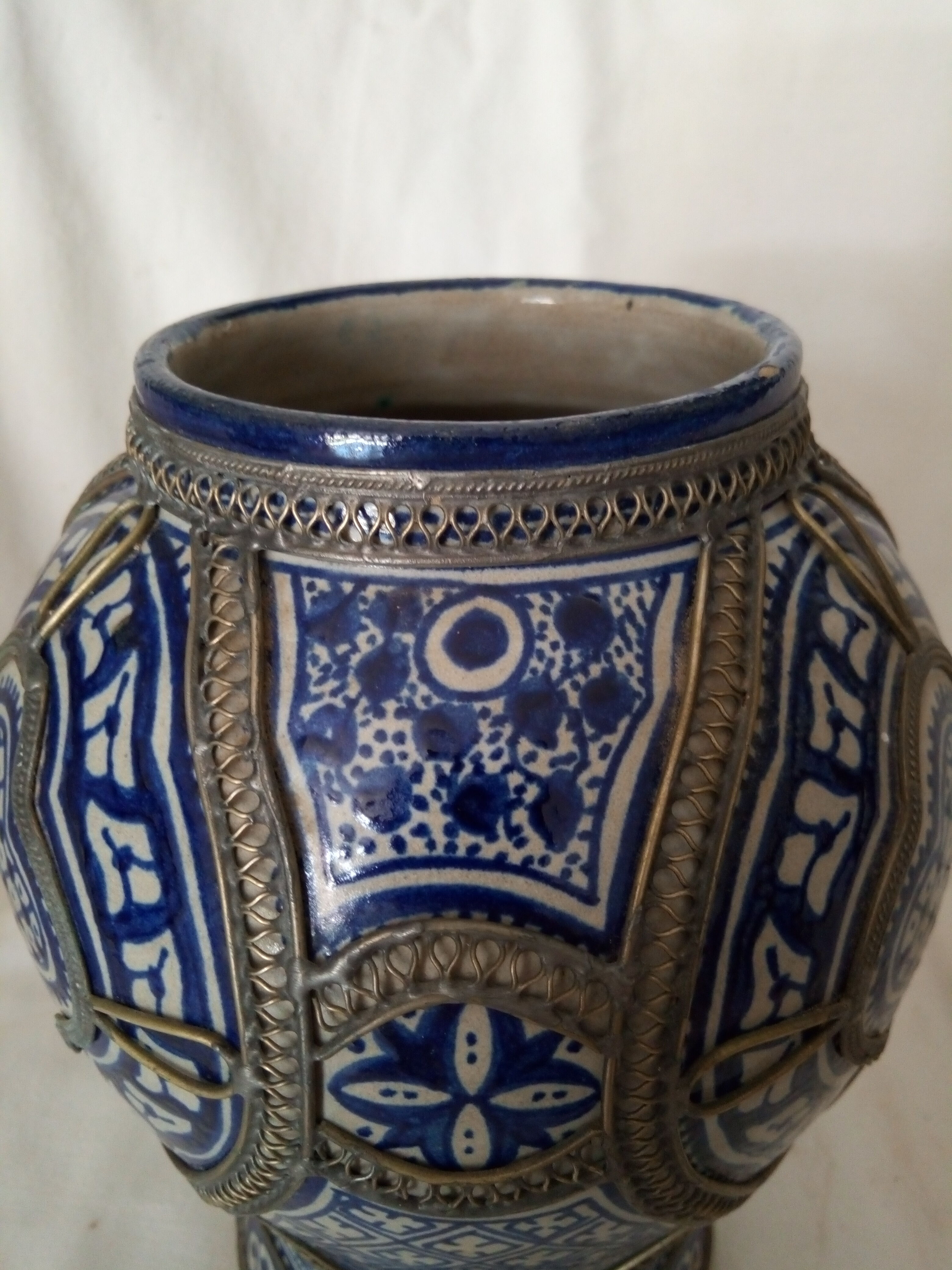 Ancient vase in earthenware from Fez, Morocco