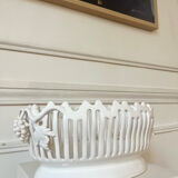 Handmade openwork ceramic fruit bowl