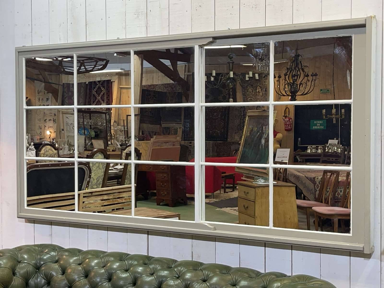 Large English industrial mirror, 1990s work, pub background