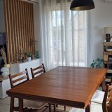 Scandinavian extendable teak table