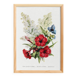 Poster about lilac, four o'clock flower, and poverty