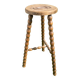 French wooden tripod high stool