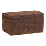 Petit coffre ancien à armature métallique (c.1920) #11