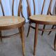 Set of 6 Bentwood Dining Chairs with Cane Seat / Bistro Thonet Style Chairs