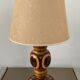Vintage lamp in inlaid wood 60s-70s