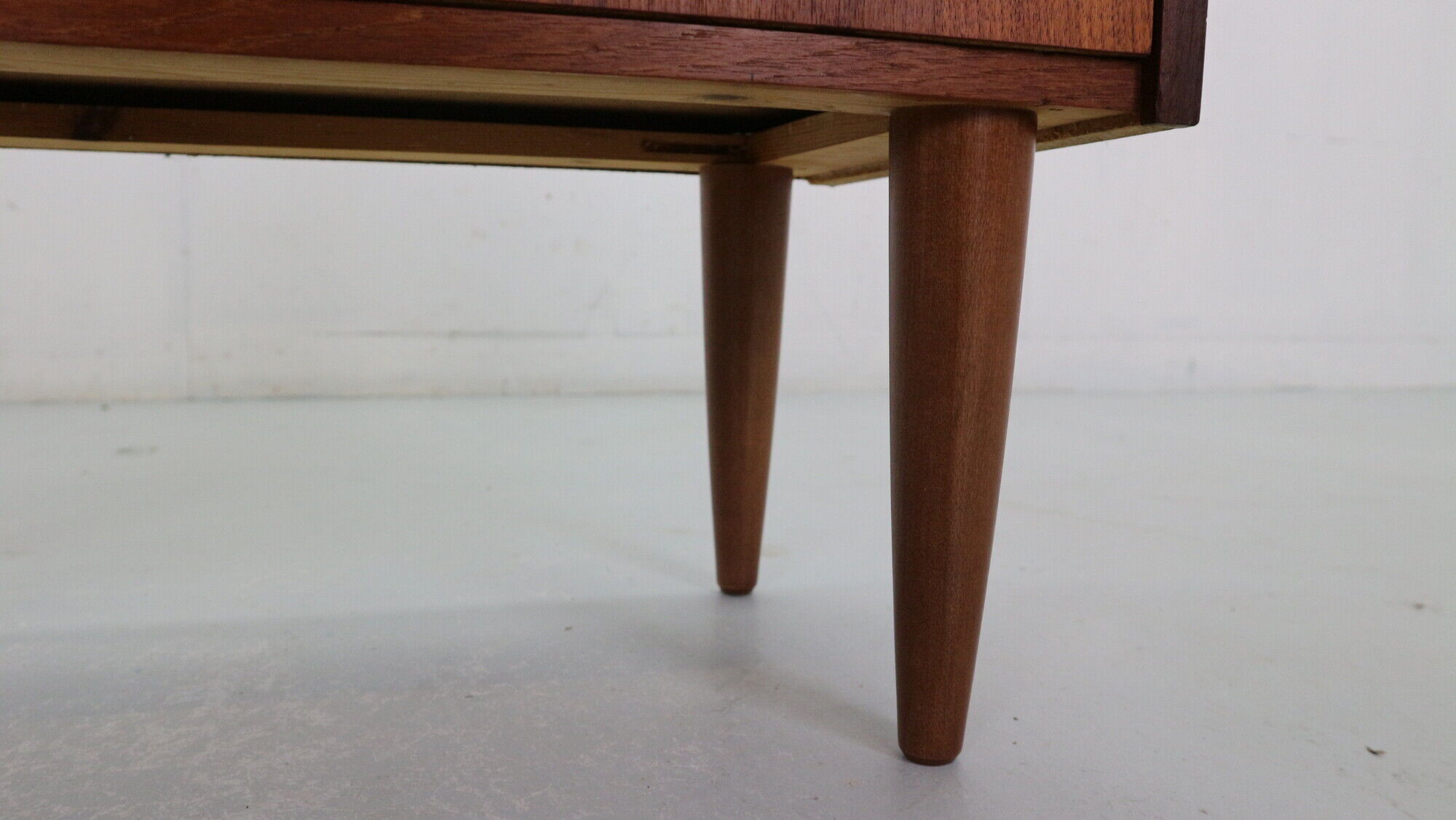 Scandinavian modern teak chest of drawers, small cabinet 1960 denmark