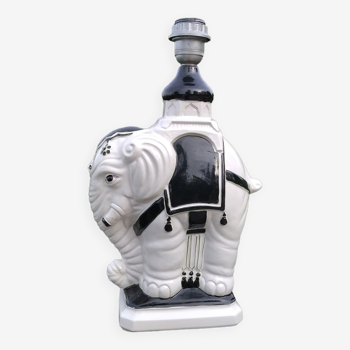 Pied de lampe elephant en ceramique