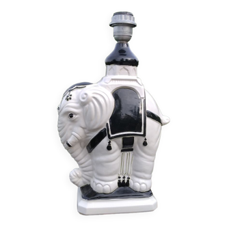 Pied de lampe elephant en ceramique