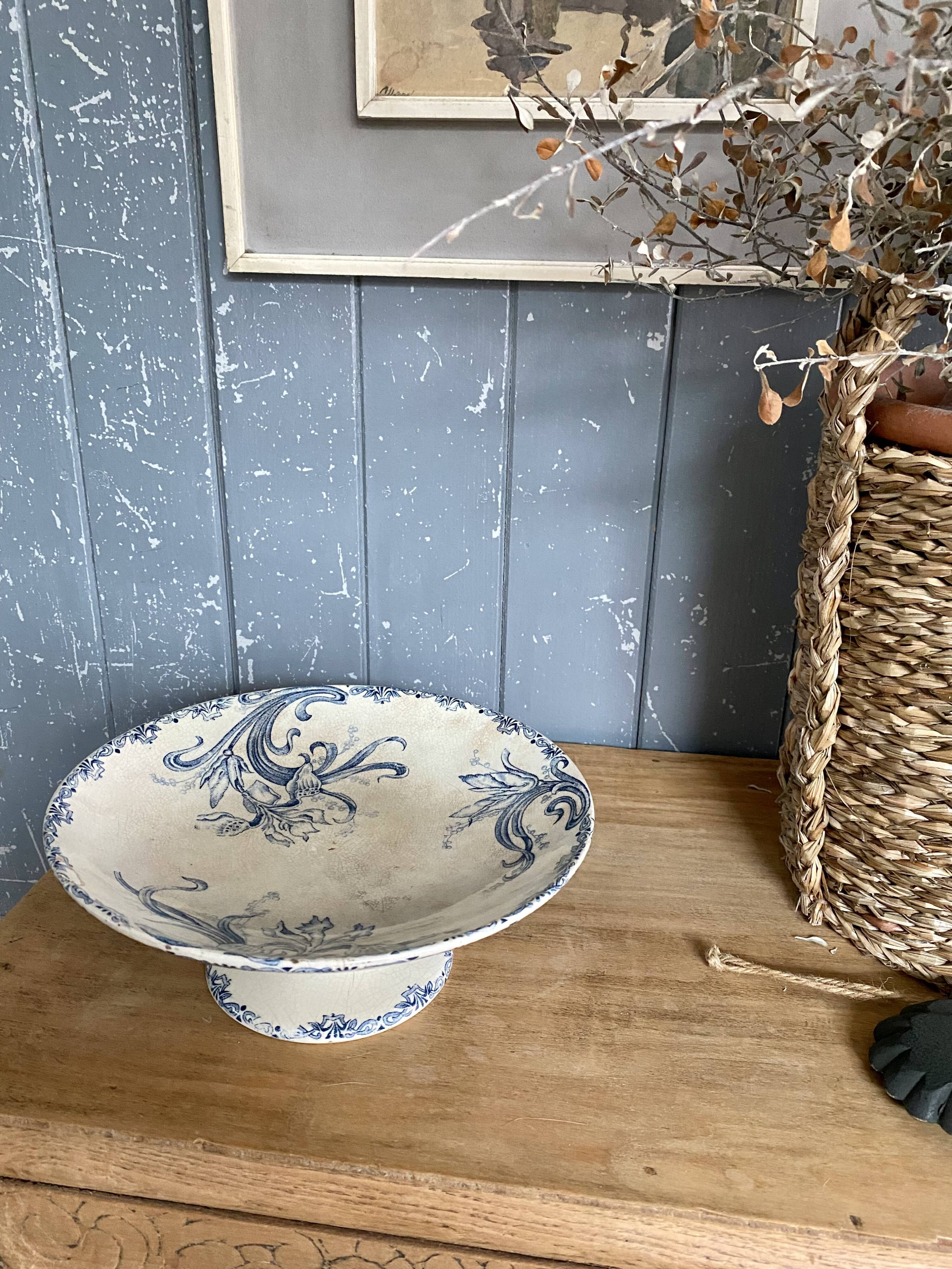 Compotier iron earth earthenware clairefontaine LG model Iris