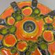 Cubic ceramic 31cm colorful "pop art" fat lava wall light element, germany, 1970