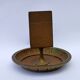 1920s Art Deco Hand-Hammered Brass Matchbox Holder & Ashtray by WMF