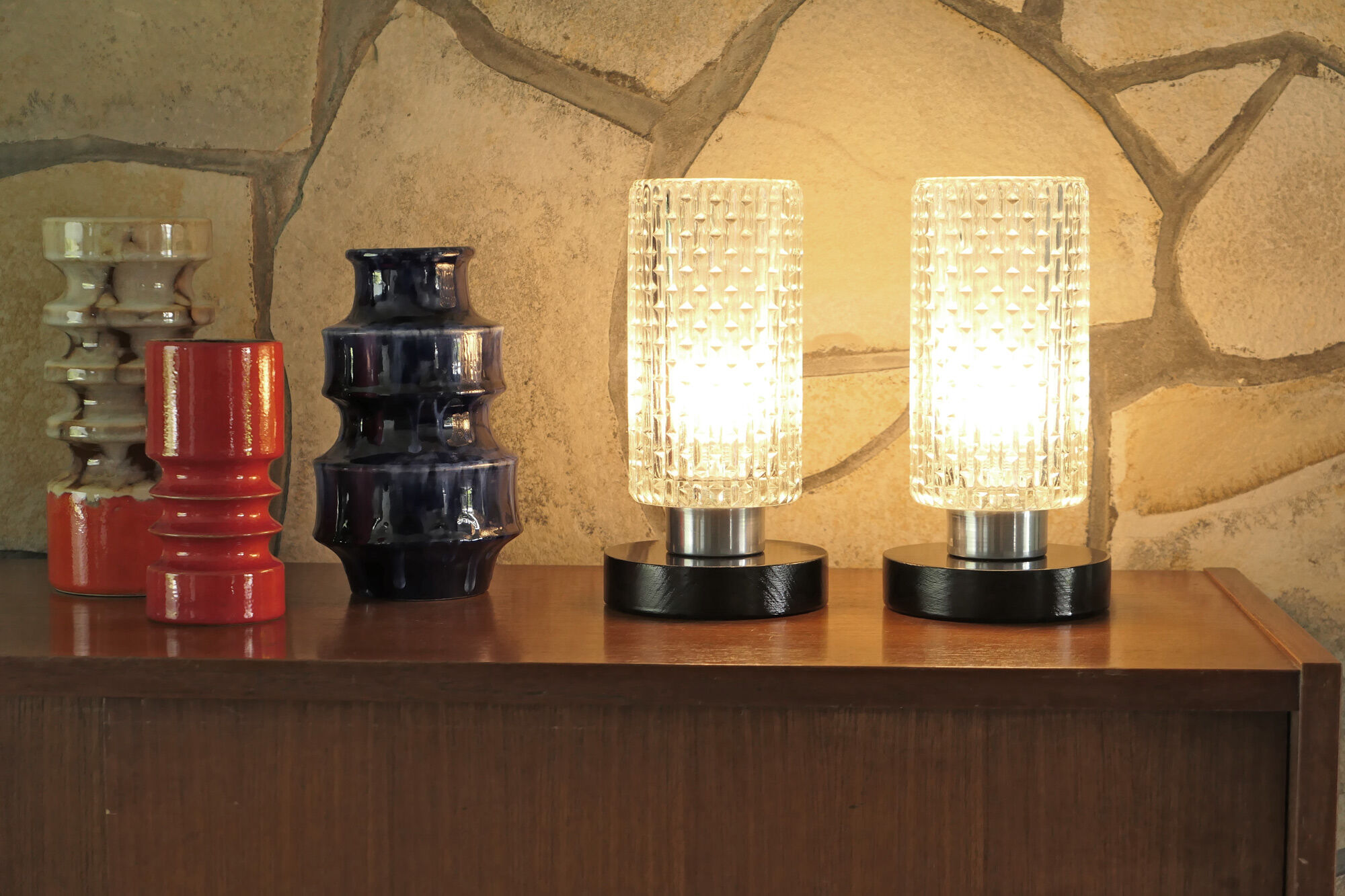 Paire de lampes de table ou chevet 1960's