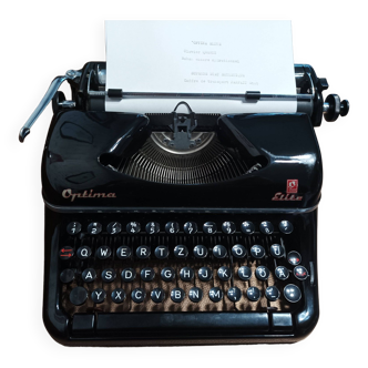 Machine à écrire de Elite Optima Années 50 comme neuve