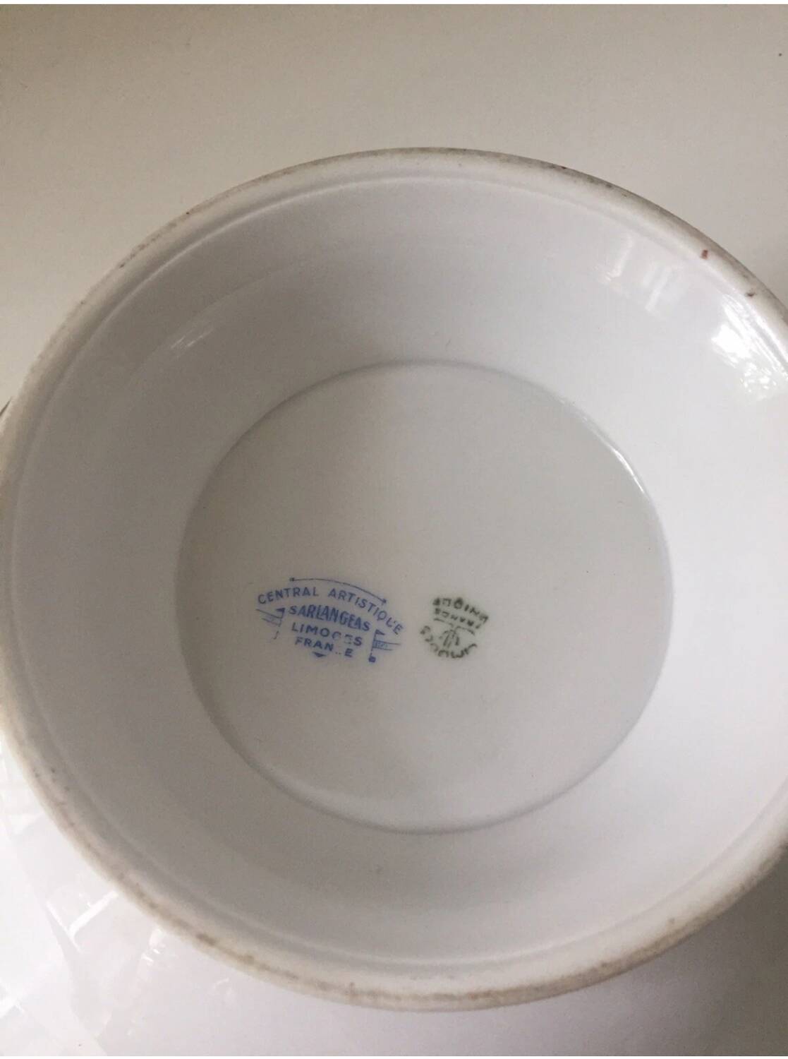 Beautiful fruit bowl base, Limoges, France