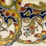 Desvres Earthenware Planter with Polychrome Decoration called "Rouen"