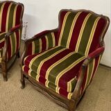 Paire de fauteuils cabriolet vintage