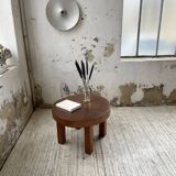 Circular brutalist table from the 1950s