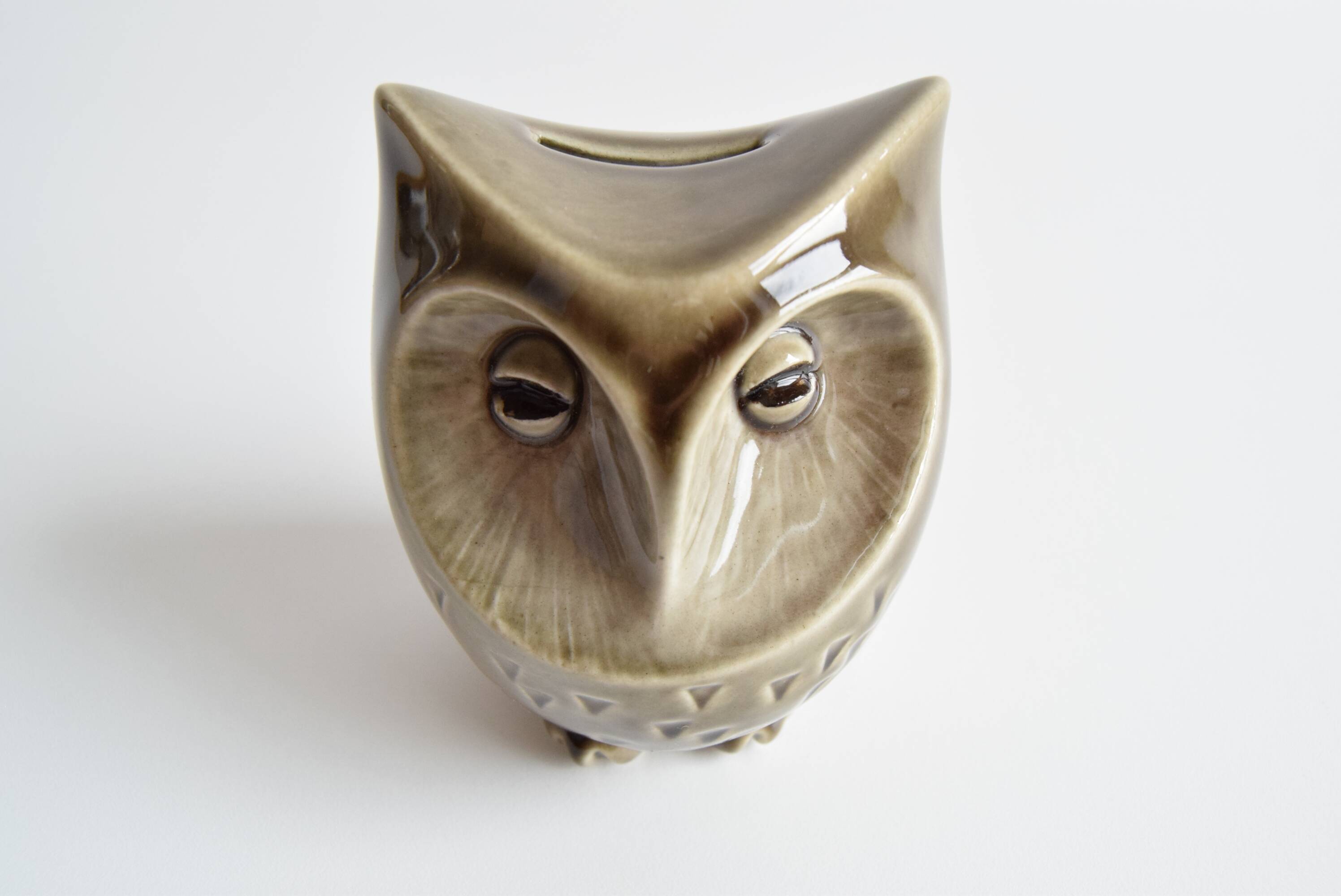 Ceramic owl treasure chest by Ditmar Urbach, 1960s.