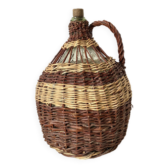 Dame Jeanne and woven wicker 38 cm