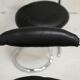 4 chairs tubular steel, imitation black leather, Italy, circa 1970