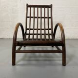 Rattan and bamboo armchair