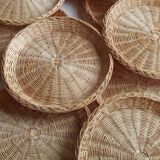 Wall composition of vintage baskets