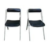 2 chaises vintage chrome