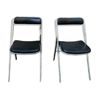 2 chaises vintage chrome