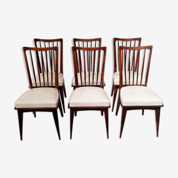 Set de 6 chaises vintage style scandinave
