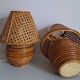 Paire lampes de chevet  cannage