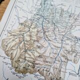 Map of the Hautes-Pyrénées, printed in 1889.