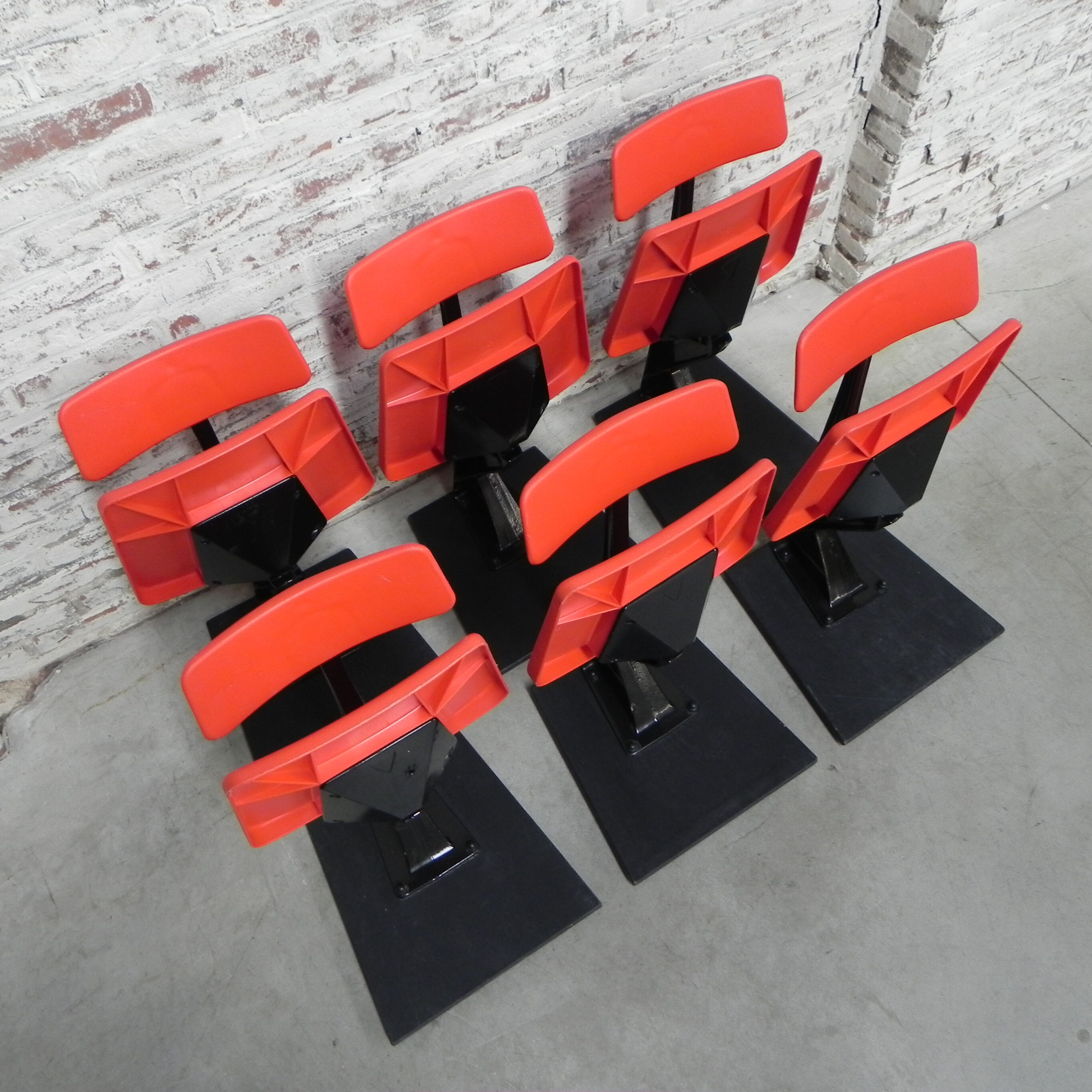Set of 6 folding chairs, cinema seats